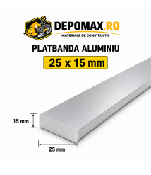 Platbanda aluminiu 25 x 15 mm, 6 metri (EN-AW 6060) Platbanda aluminiu 25 x 15 mm, 6 metri (EN-AW 6060)